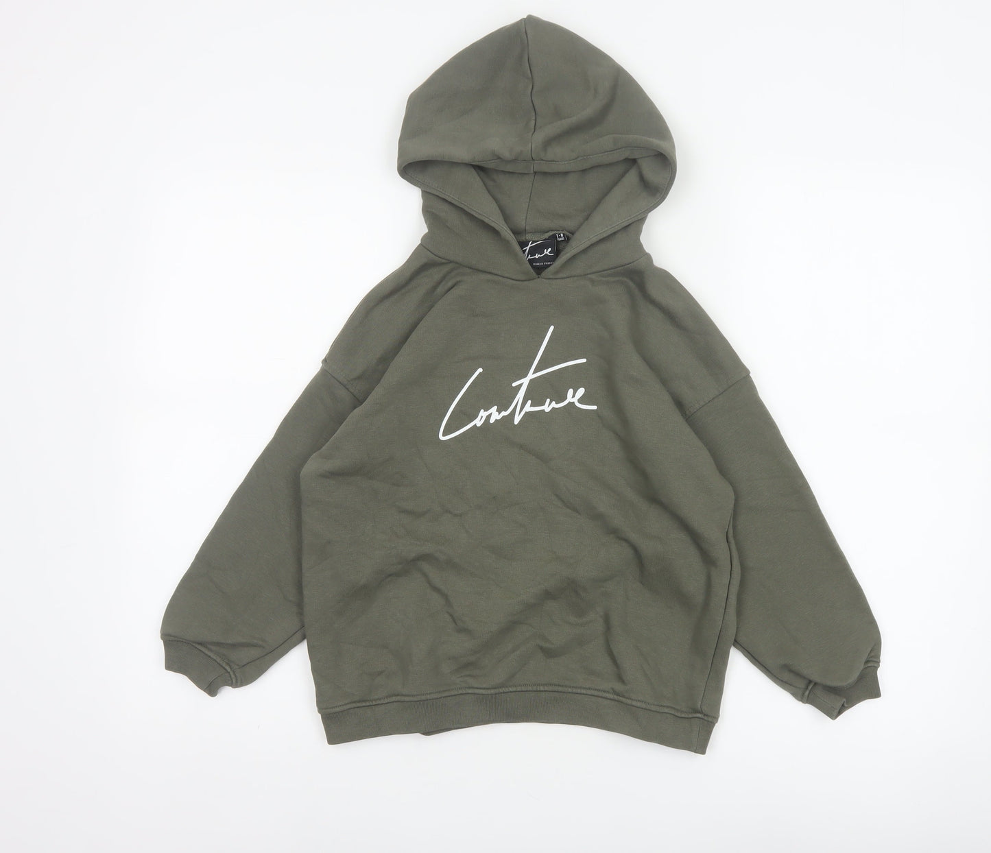 The Couture Club Boys Green Logo Pullover Hoodie 7-8 Years