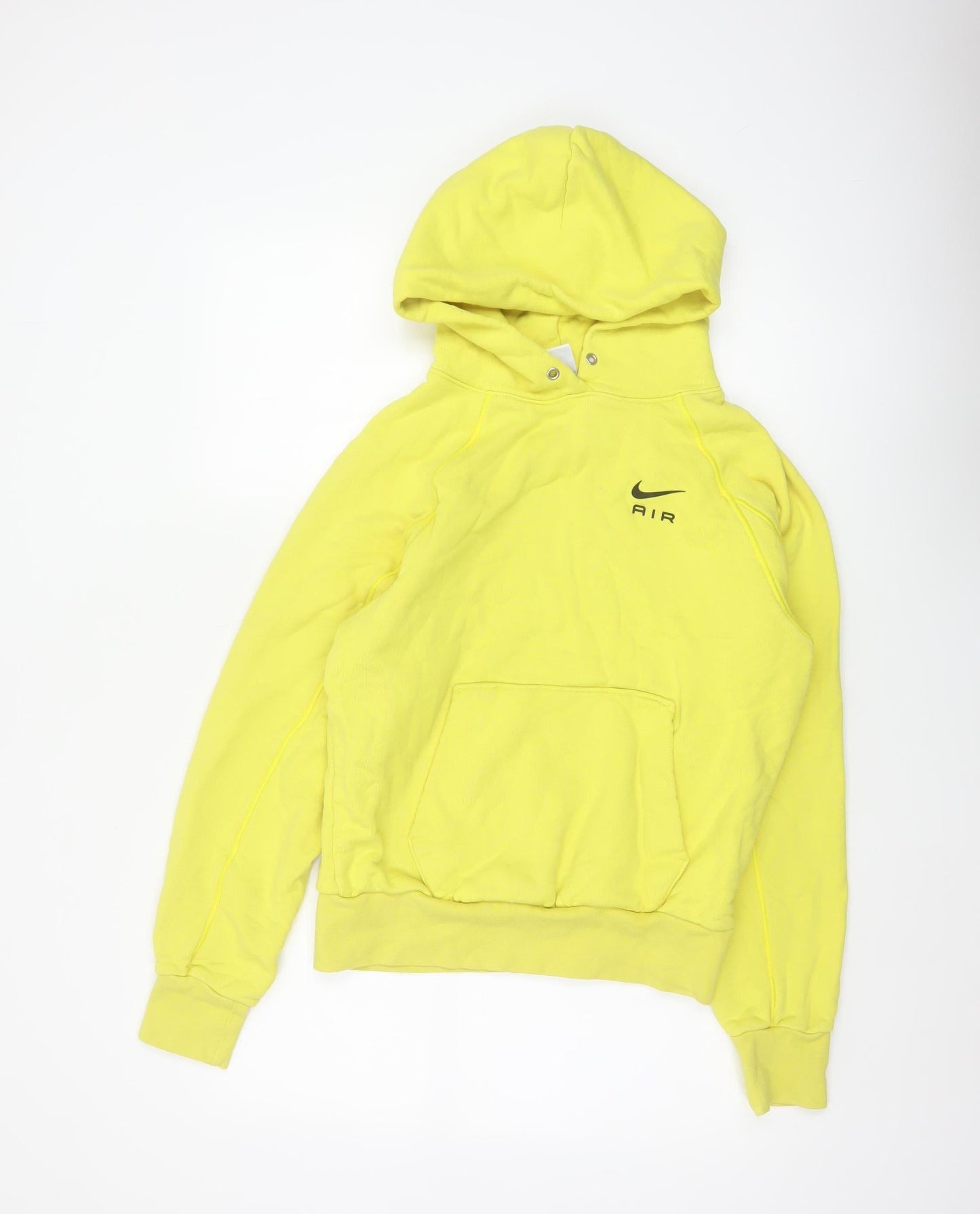 Nike Air Women’s Yellow XS Pullover Hoodie Logo Pocket
