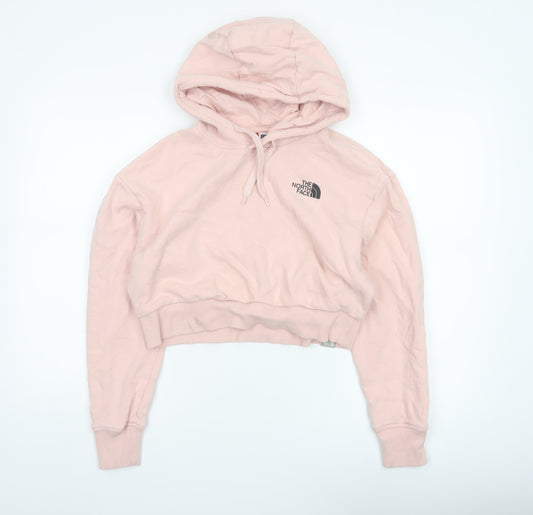 The North Face Women’s Pink S Pullover Hoodie Cropped Logo Sweatshirt