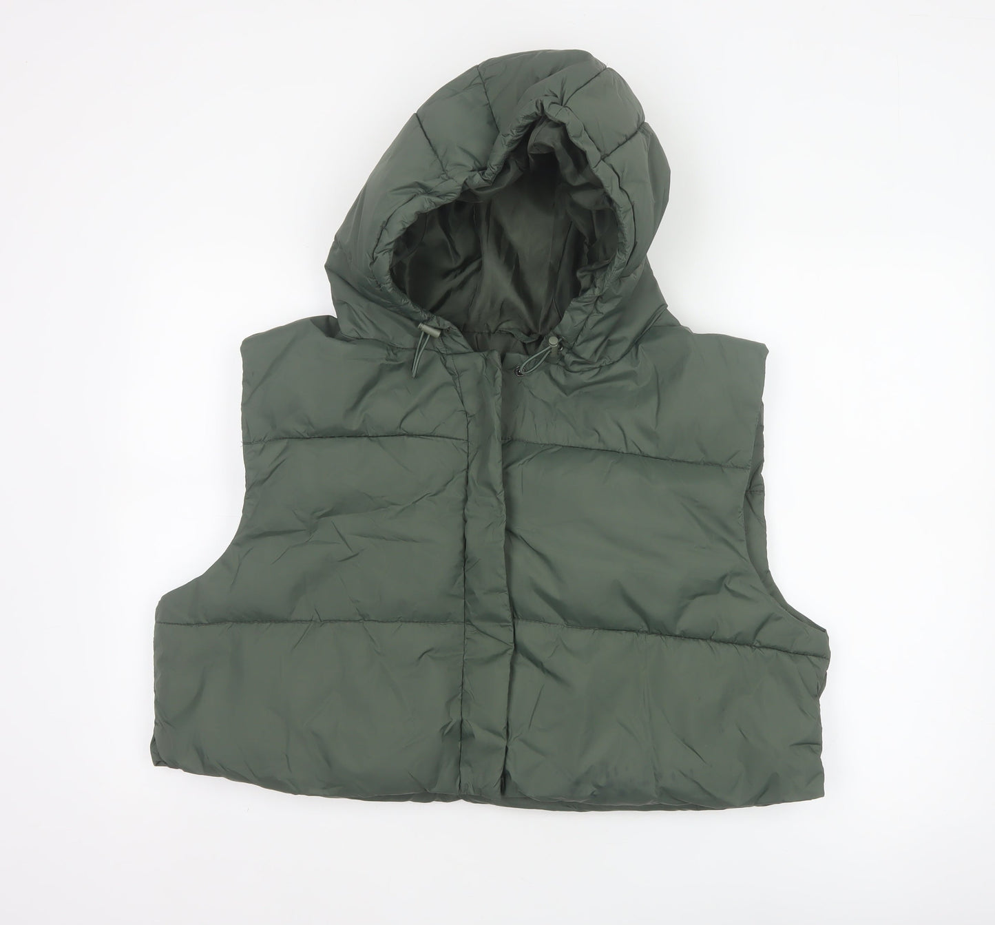 ASOS 4505 Women’s Green UK 12 Hooded Quilted Puffer Gilet Waistcoat