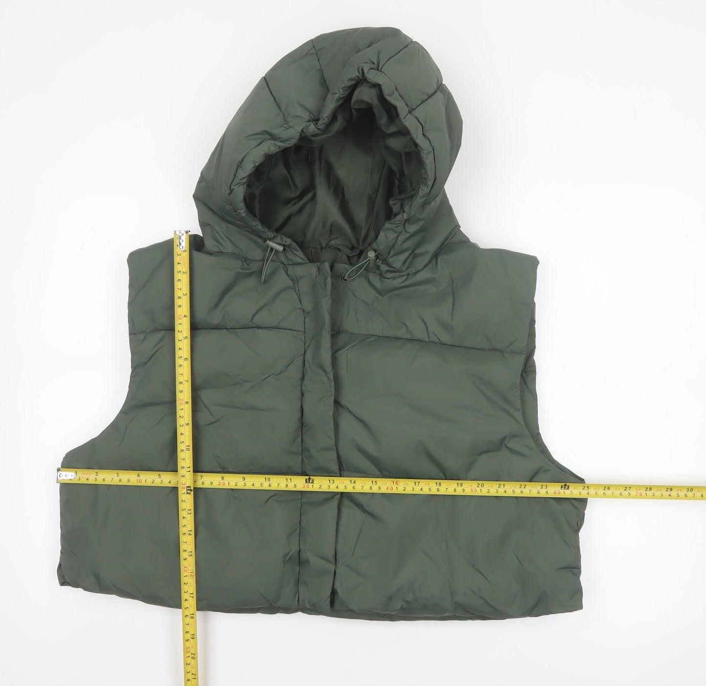 ASOS 4505 Women’s Green UK 12 Hooded Quilted Puffer Gilet Waistcoat
