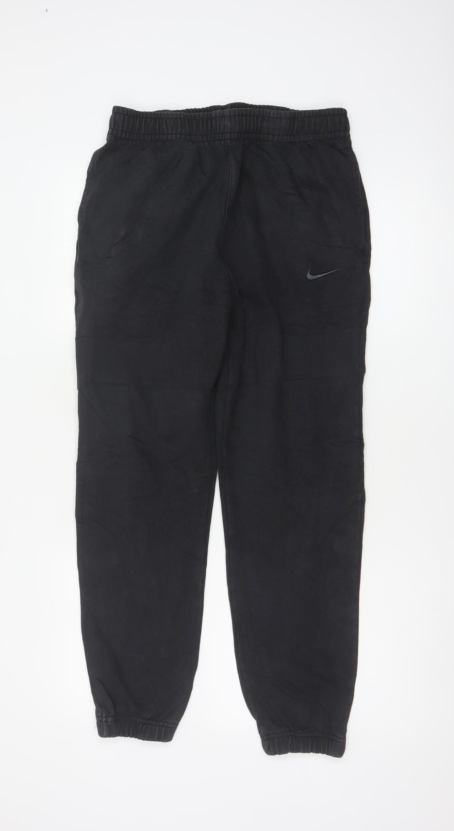 Nike Men’s Black M Fleece Jogger Sweatpants Logo Cuffed