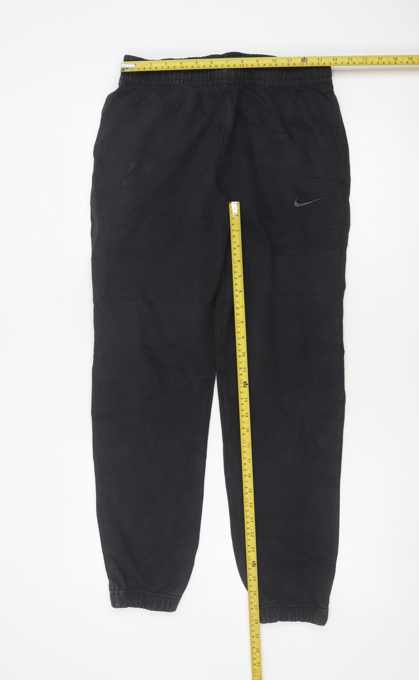 Nike Men’s Black M Fleece Jogger Sweatpants Logo Cuffed