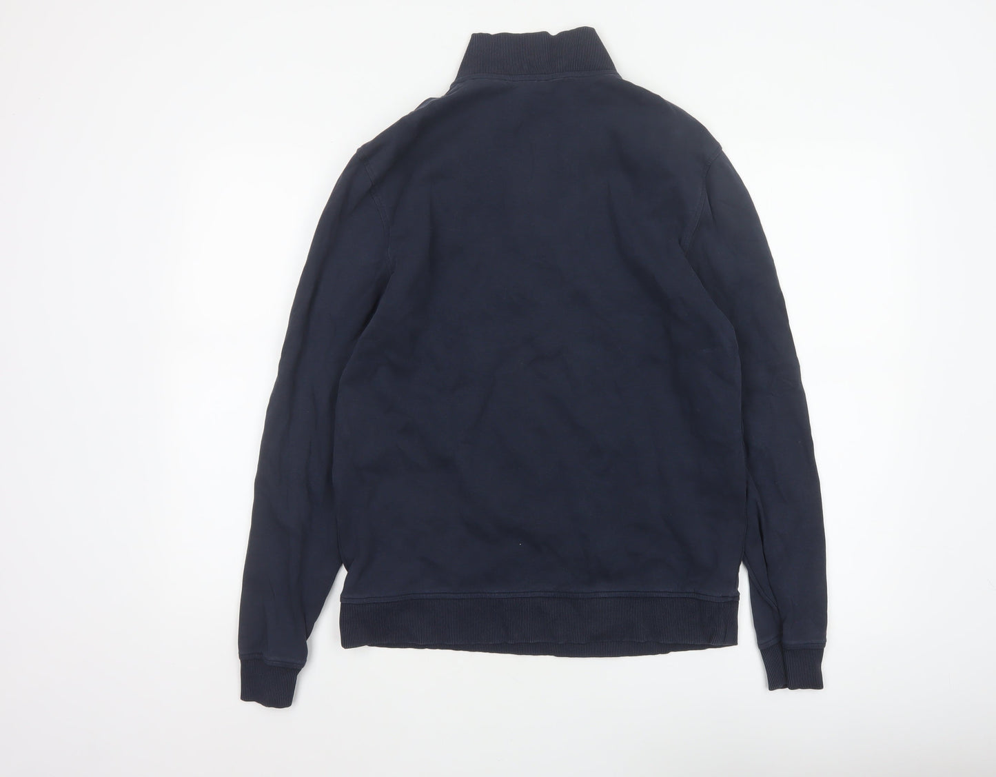 Ted Baker Men’s Blue L 1/4 Zip High Neck Pullover Sweatshirt