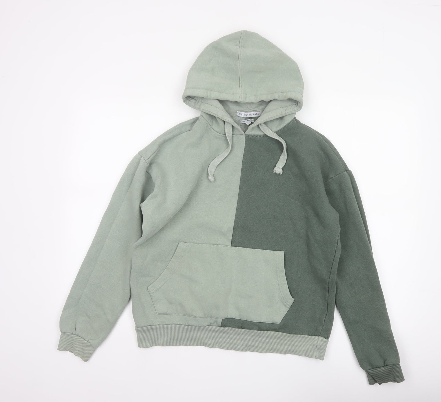 Another Influence Women’s Green Colourblock Oversized Hoodie XS