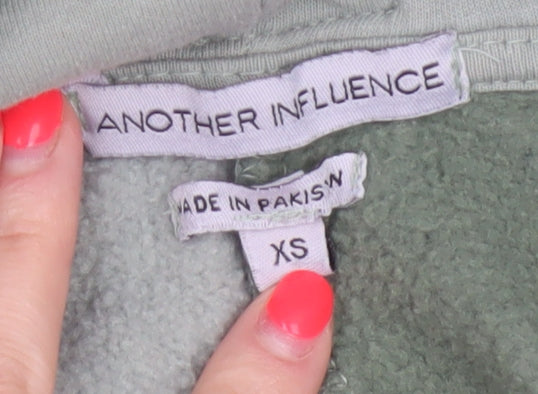 Another Influence Women’s Green Colourblock Oversized Hoodie XS