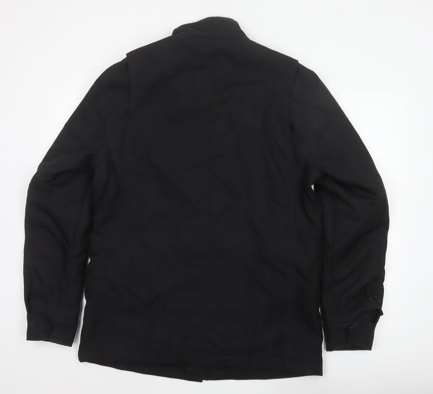 Reiss Men Black M Military Jacket Padded 4 Pocket Stand-Up Collar