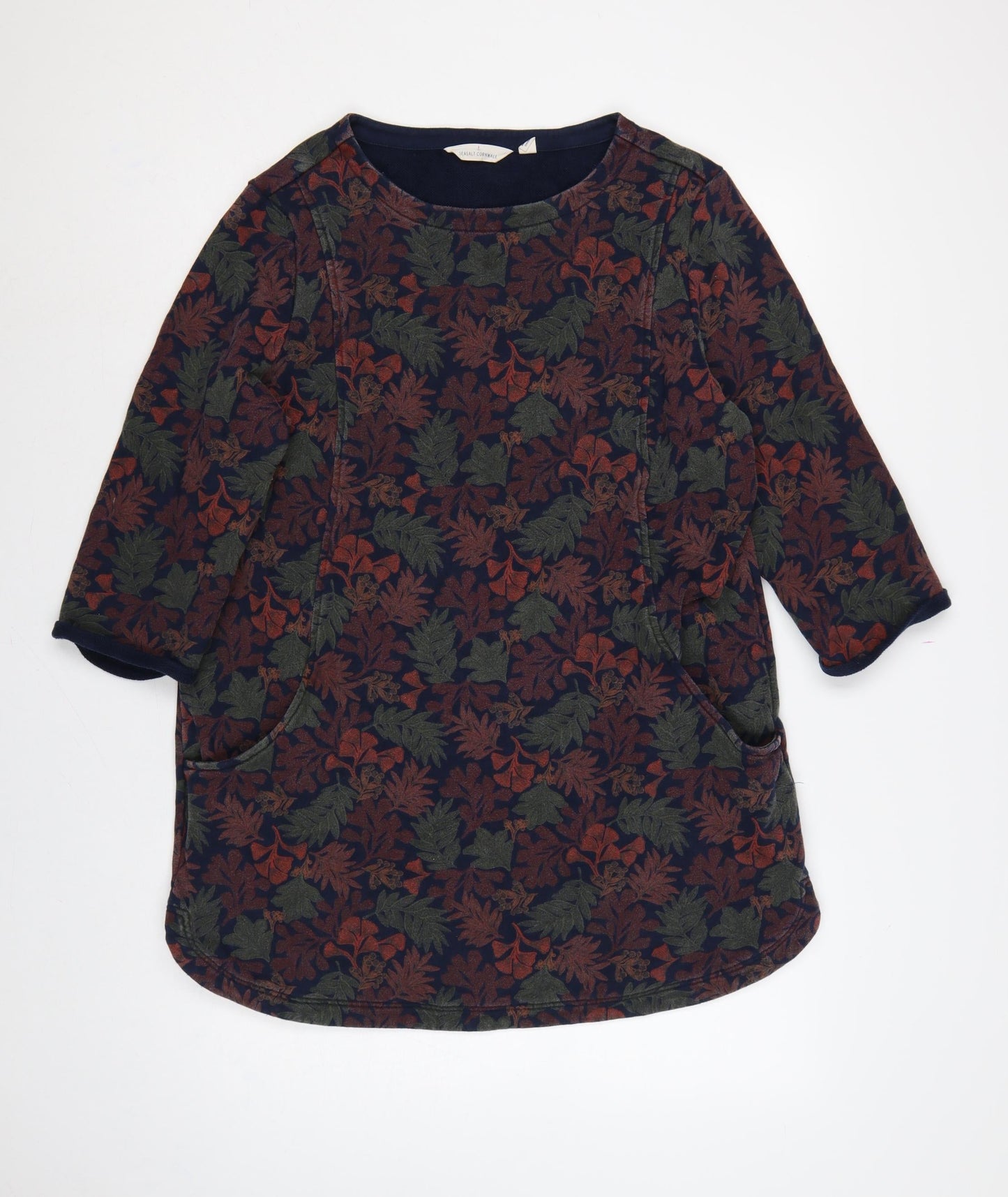 Seasalt Cornwall Women Multicoloured UK 14 Floral Cotton Tunic Blouse
