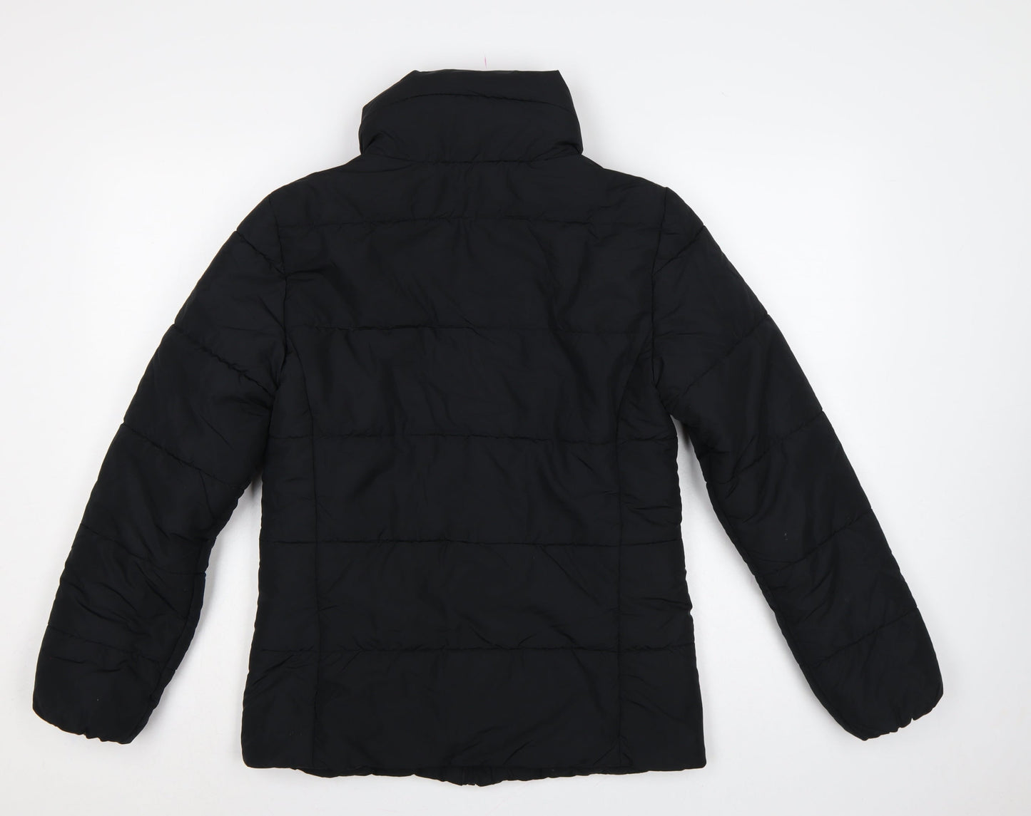 Marks and Spencer Women Black UK 8 Puffer Jacket Quilted Zip
