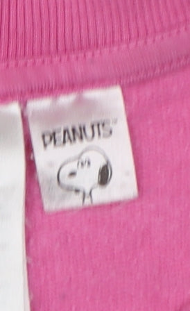 H&M Women’s Pink M Snoopy Woodstock Cartoon Long Sleeve Sweatshirt
