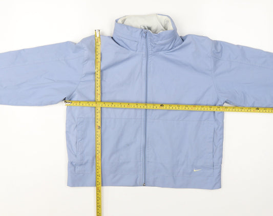 Nike Women Blue S UK 4-6 Full Zip Track Jacket Pockets