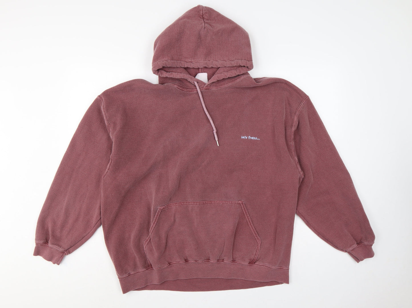lets frans... Women’s Pink Fleece Pullover Hoodie Size M Logo