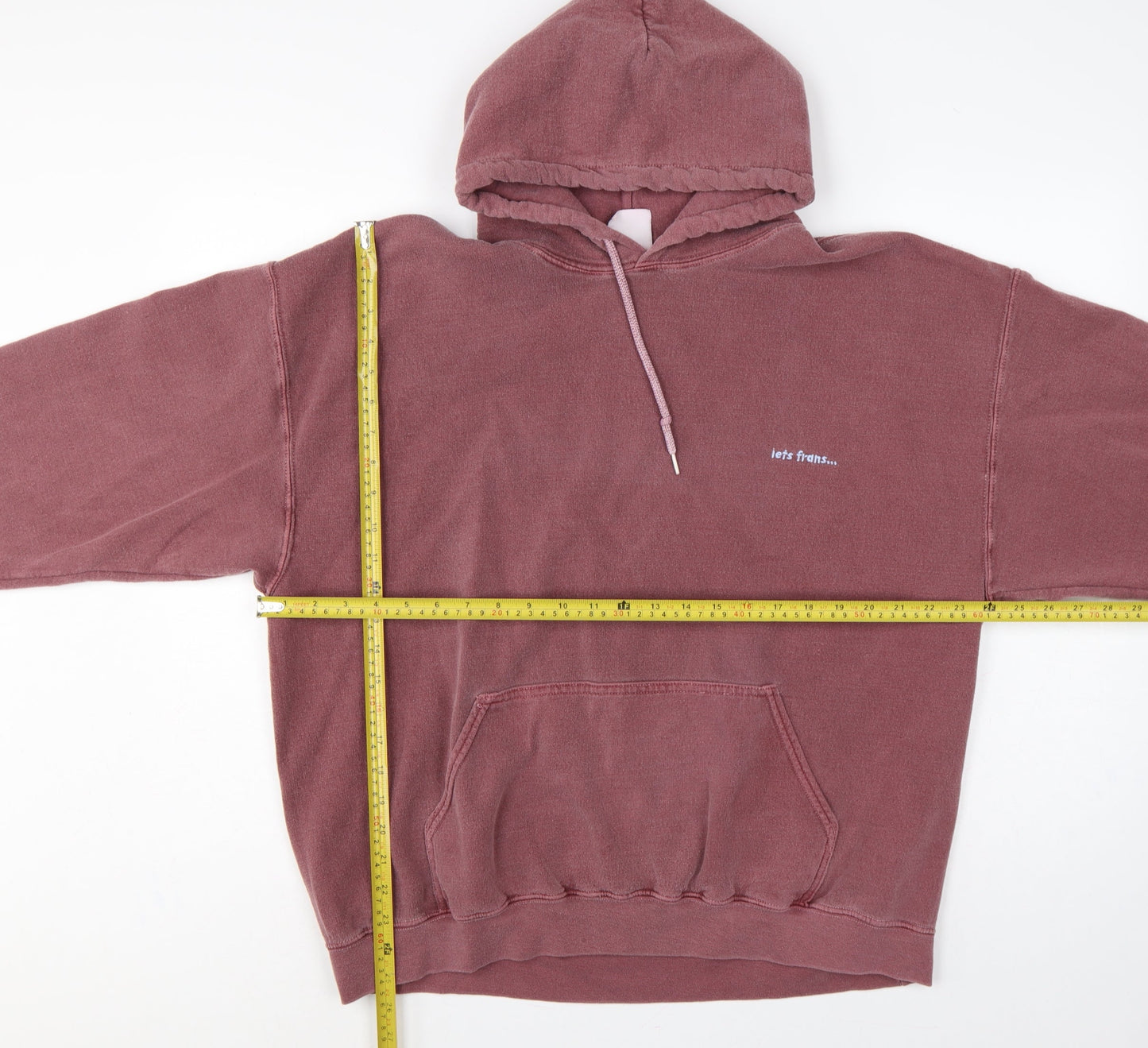 lets frans... Women’s Pink Fleece Pullover Hoodie Size M Logo