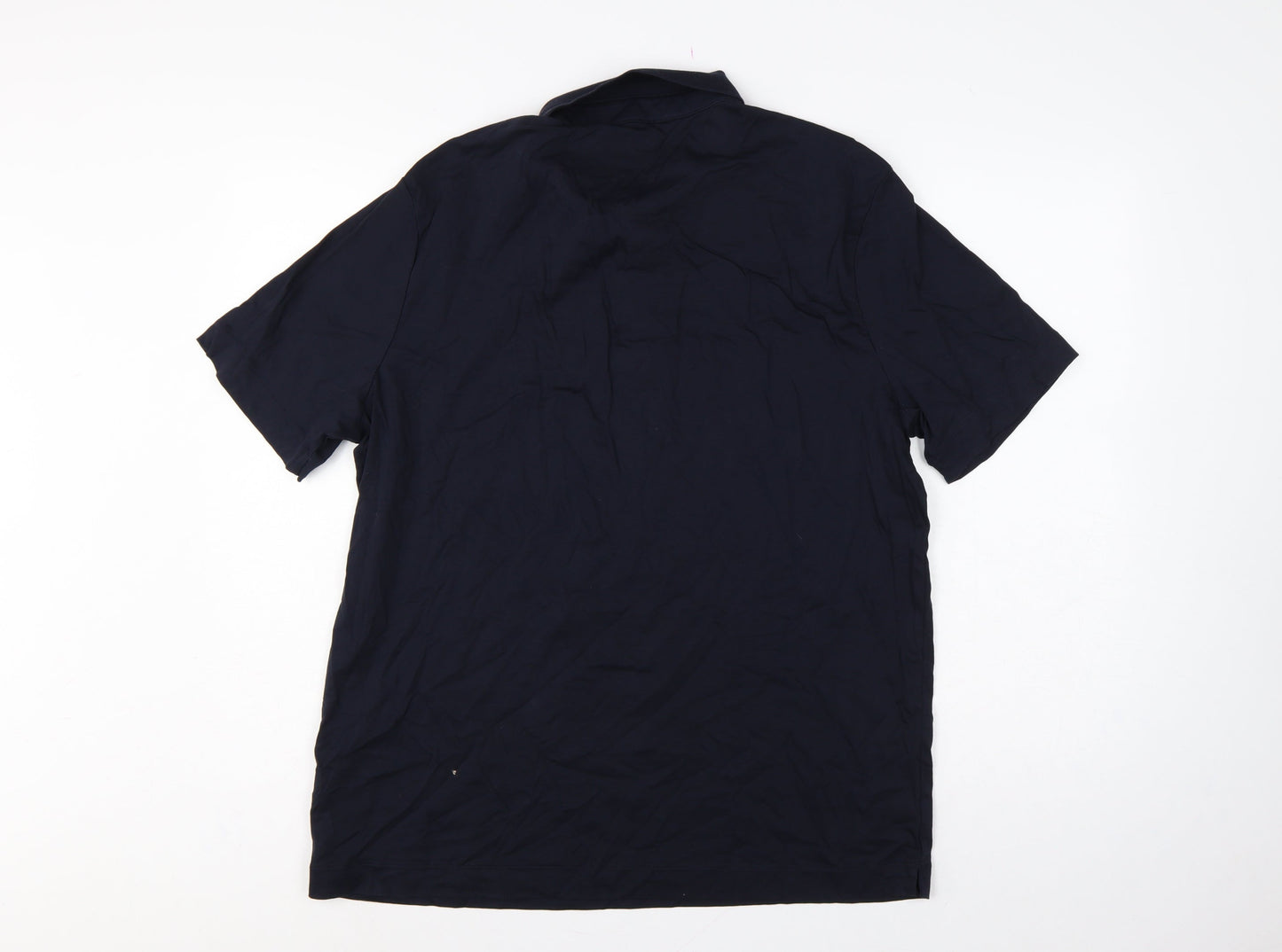 Autograph Men Blue XL Supima Cotton Short Sleeve Polo Shirt