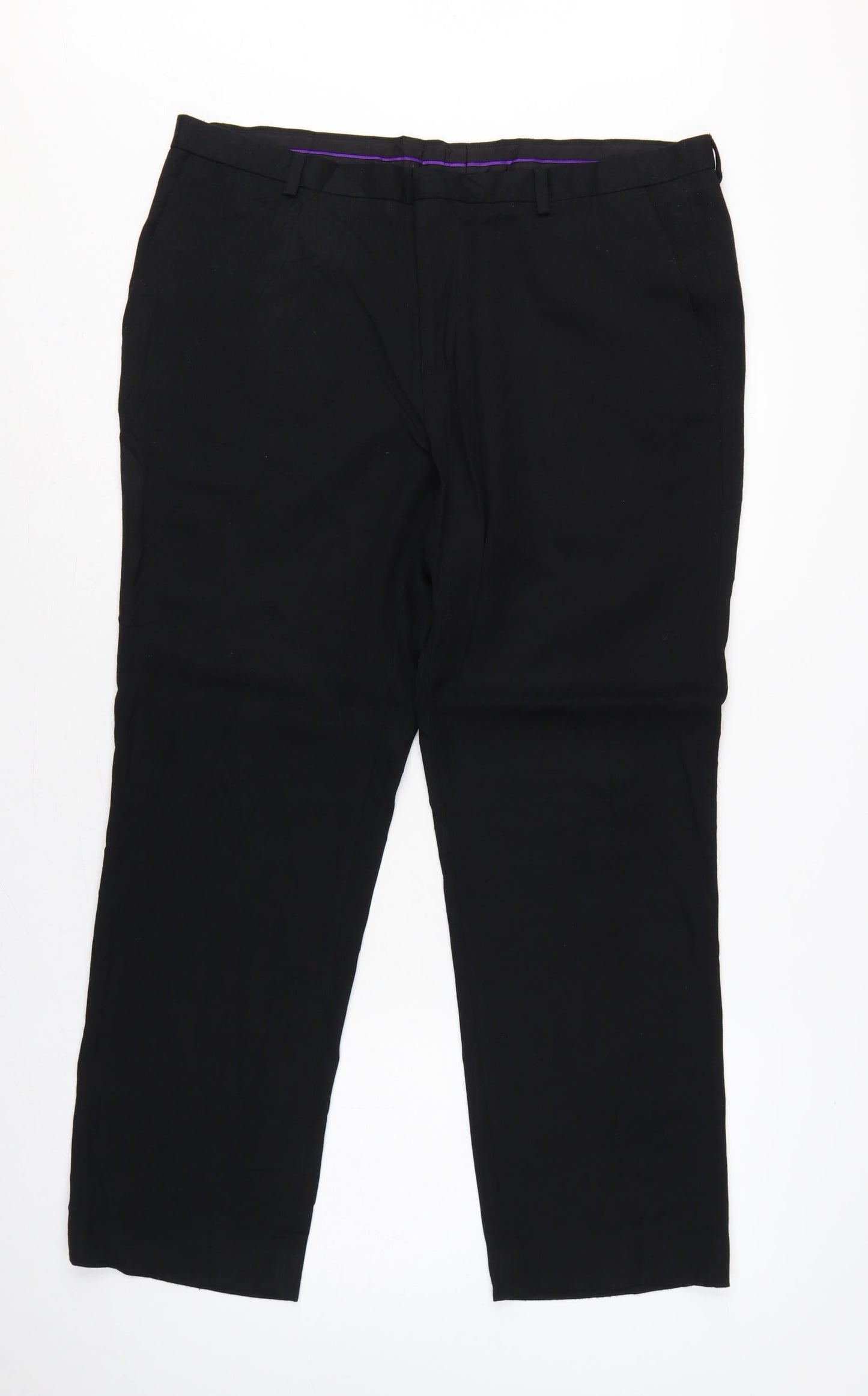 Burton London Men's Black 38S Short Straight Dress Trousers Formal