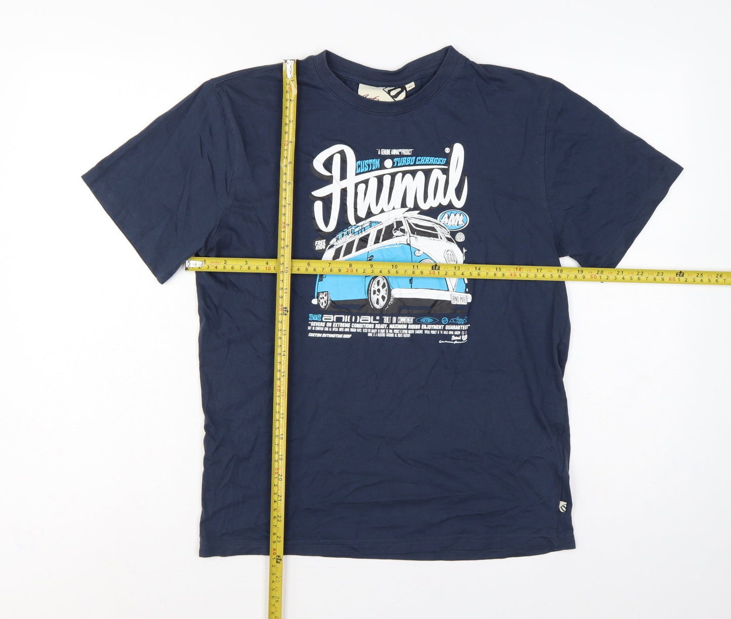 Animal Teens Blue Size 13 Camper Van Graphic Print Crew Neck T-Shirt