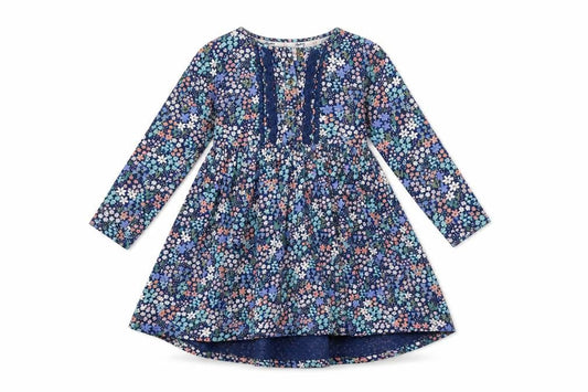Mantaray Girls Multicoloured 5-6 Years Floral Fit & Flare Cotton Dress