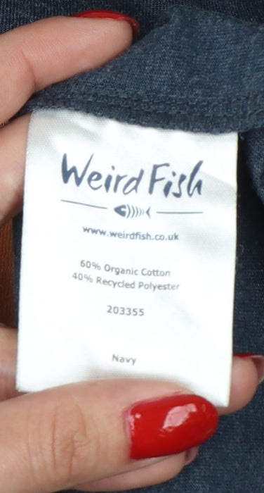 Weird Fish Men's Navy M Graphic Print Organic Cotton T-Shirt