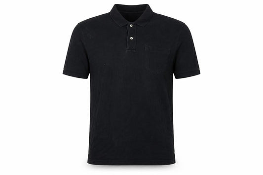 Dockers Men’s Black L Short Sleeve Cotton Polo Shirt Pocket