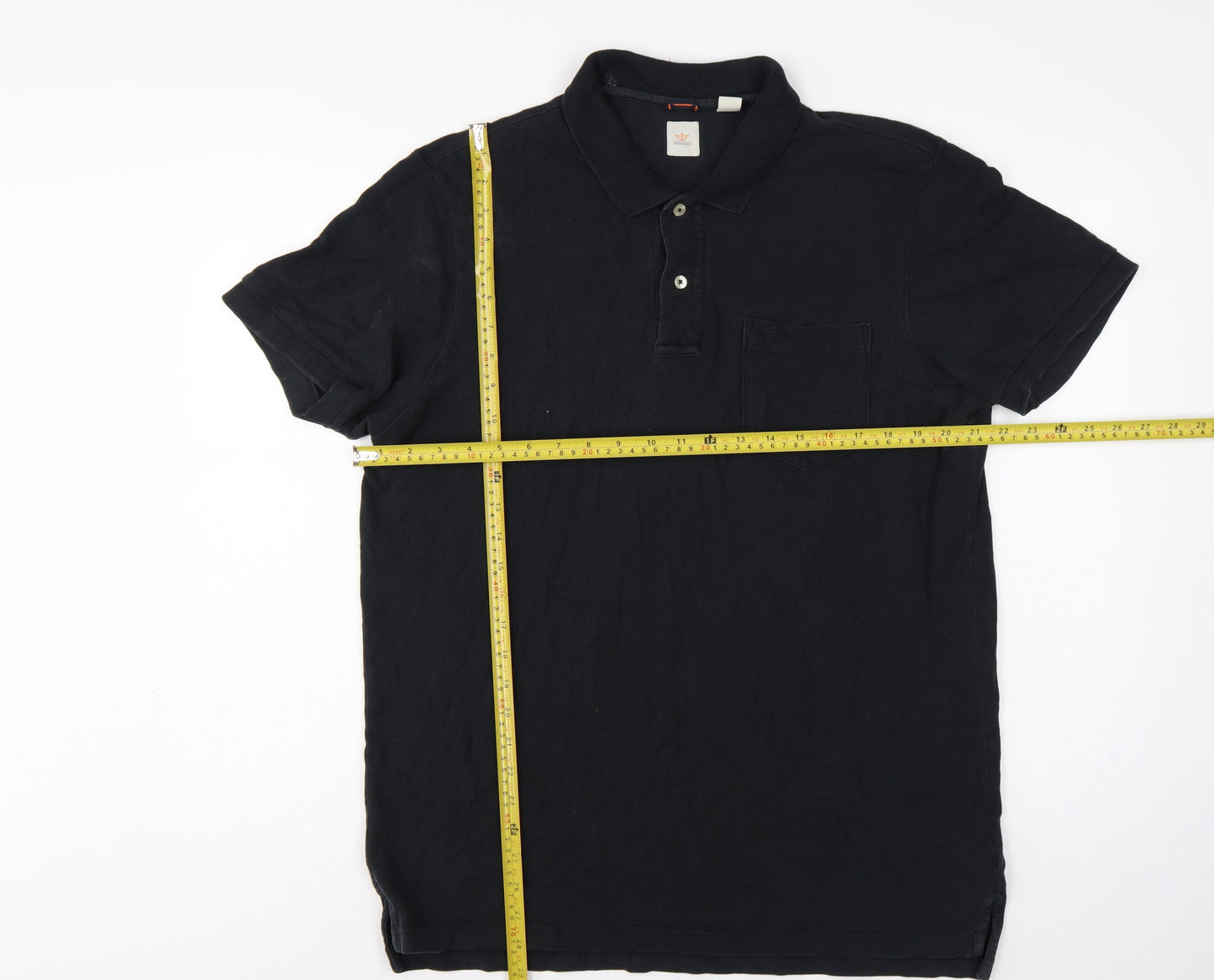 Dockers Men’s Black L Short Sleeve Cotton Polo Shirt Pocket
