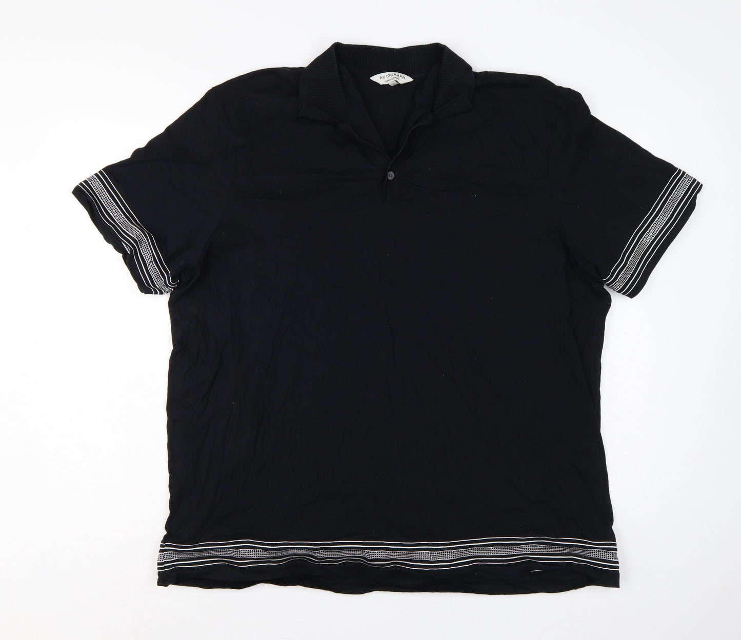 Marks & Spencer Autograph Men’s Black XL Supima Cotton Polo Shirt
