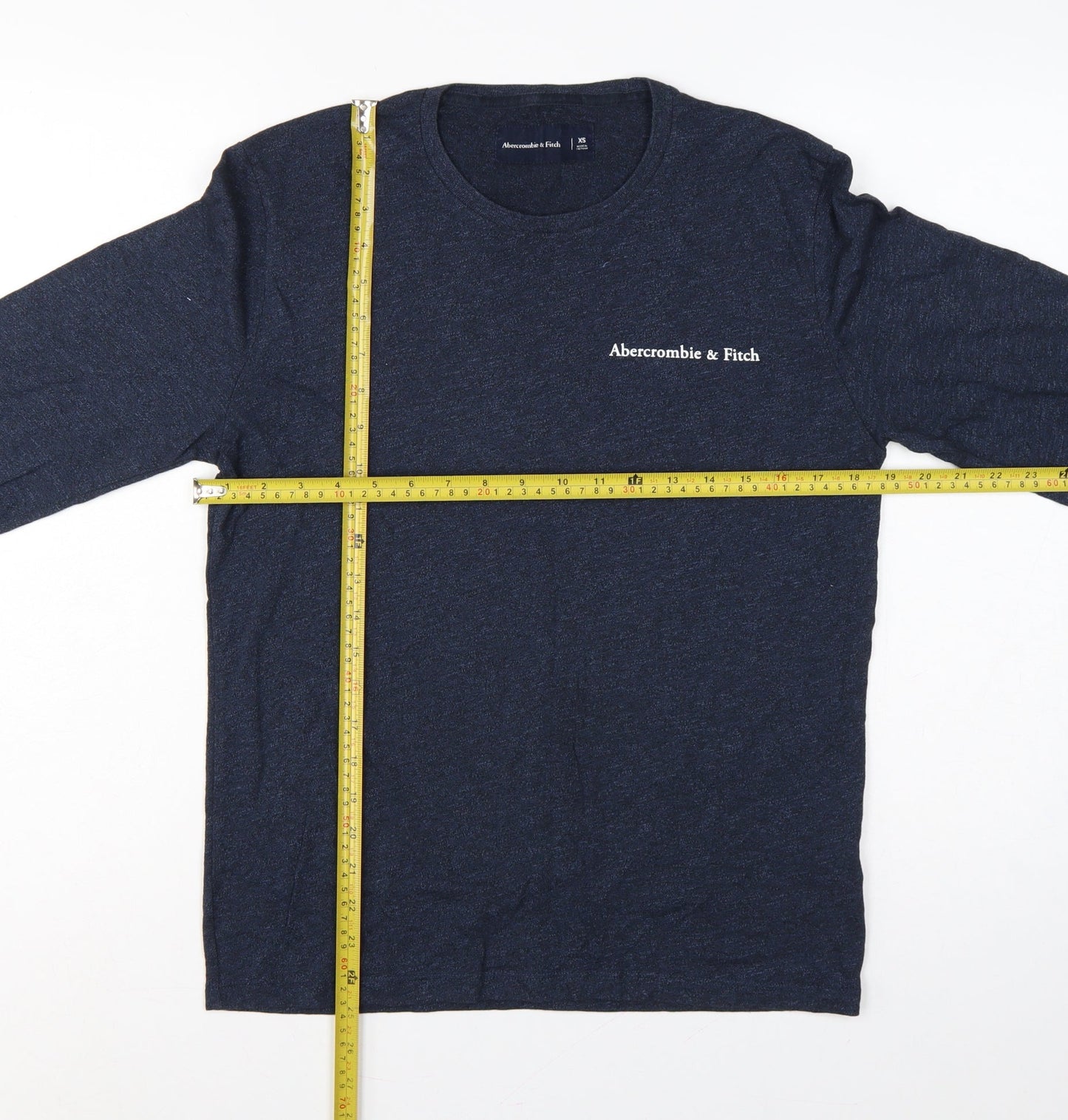 Abercrombie & Fitch Men’s Blue XS Logo Graphic Long Sleeve T-Shirt