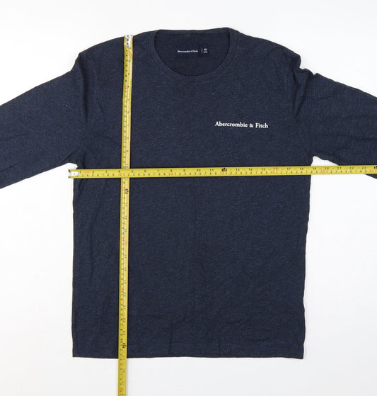 Abercrombie & Fitch Men’s Blue XS Logo Graphic Long Sleeve T-Shirt