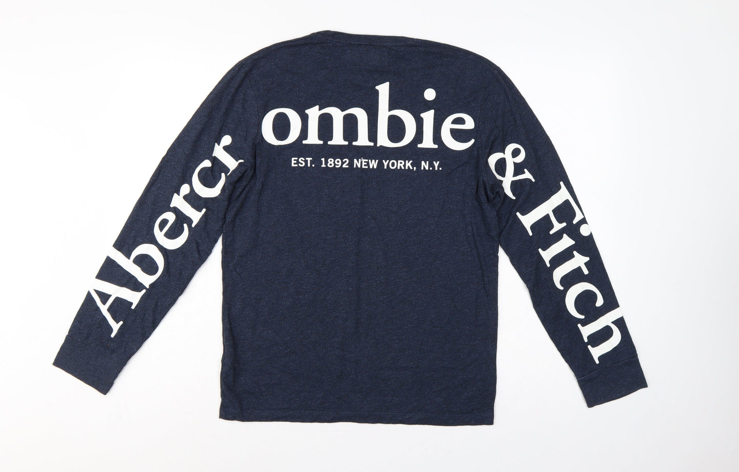 Abercrombie & Fitch Men’s Blue XS Logo Graphic Long Sleeve T-Shirt