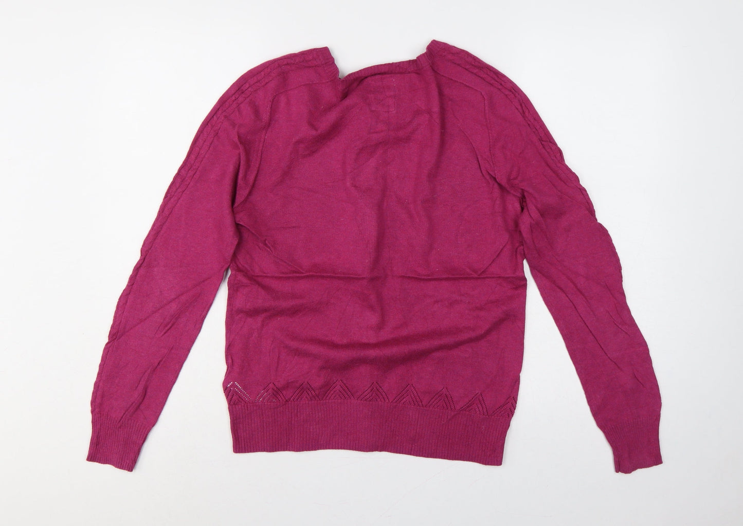 Mantaray Women’s Pink Size 14 Cotton Button Cardigan Pockets Knit