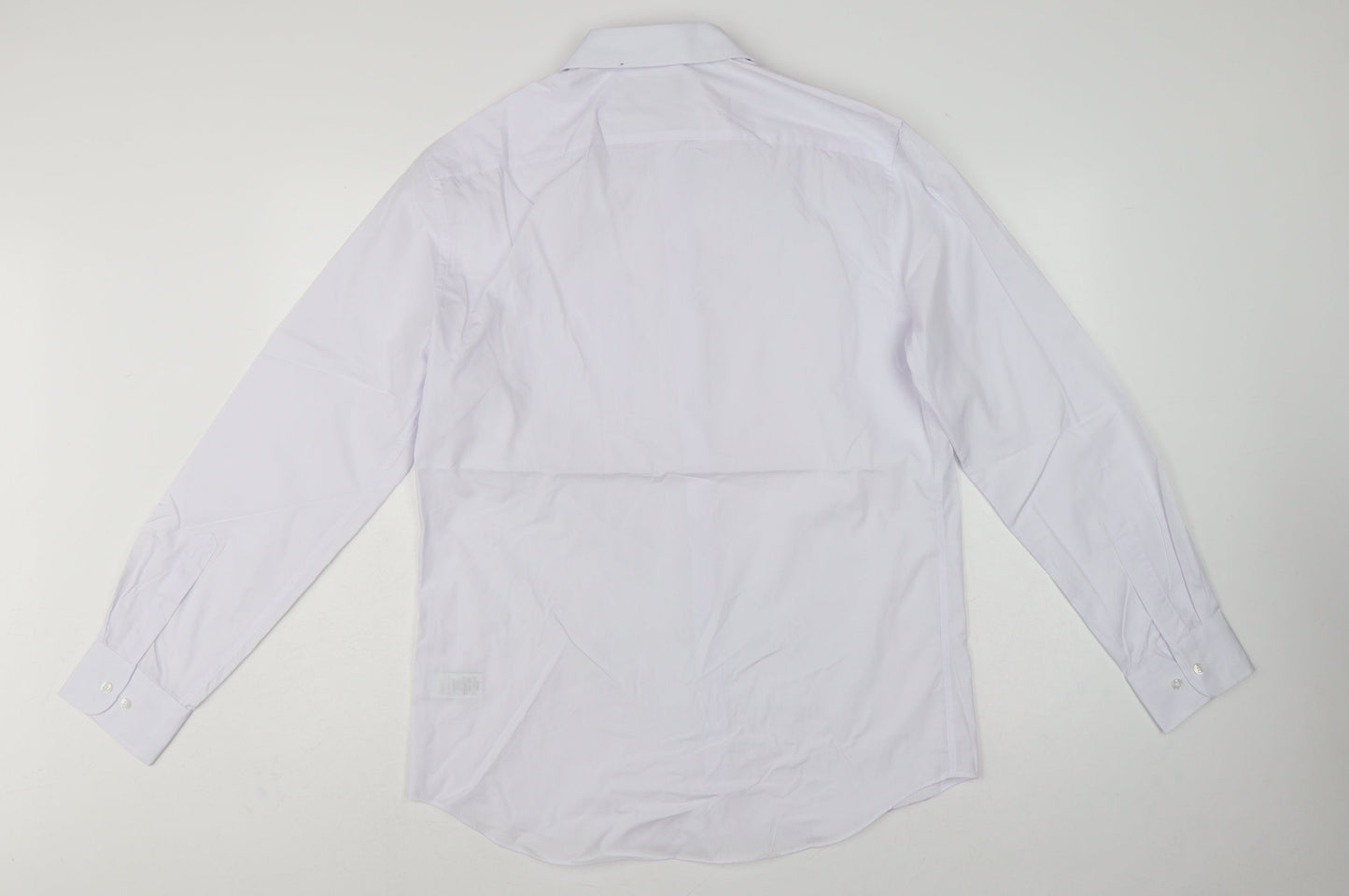 Marks & Spencer Men's White 16 Regular Long Sleeve Dress Shirt