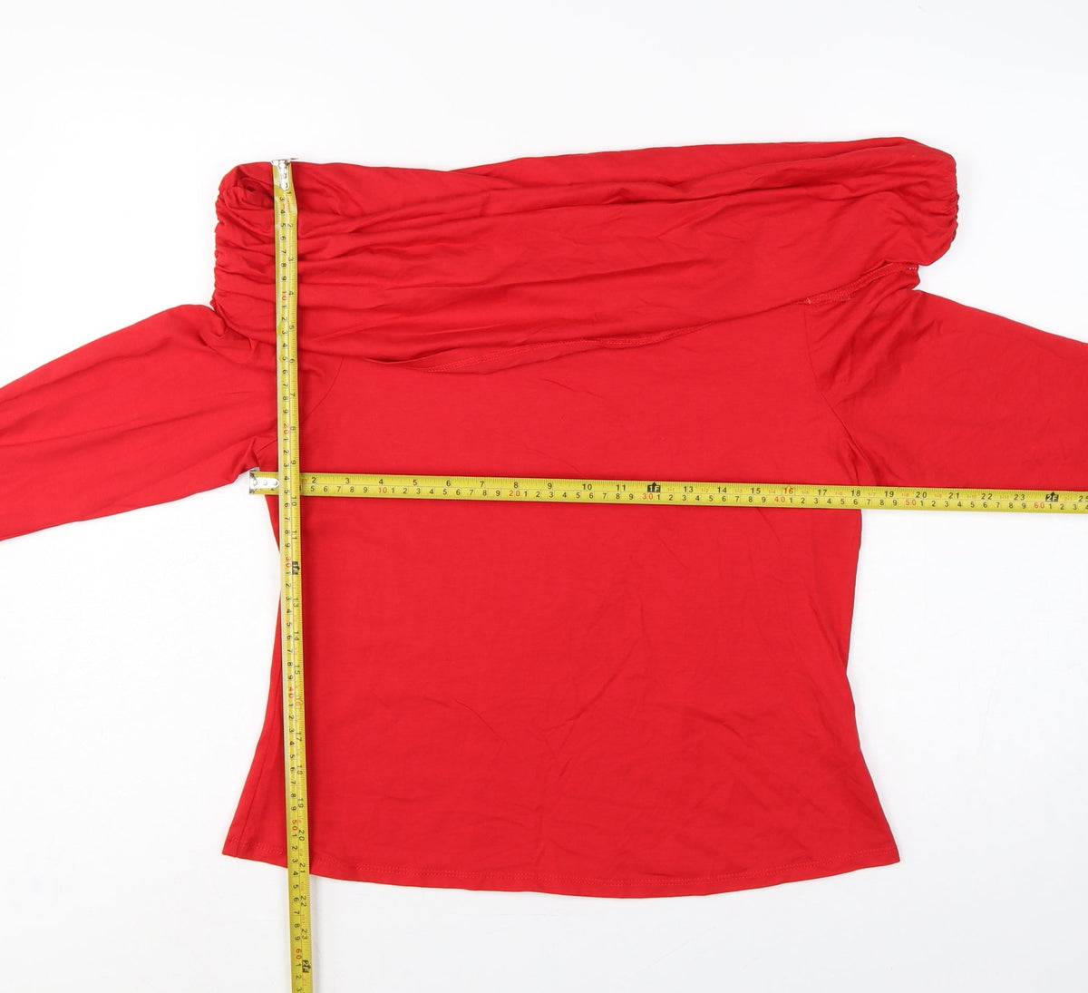 Apricot Women Red Off Shoulder Long Sleeve Jersey Top UK 16