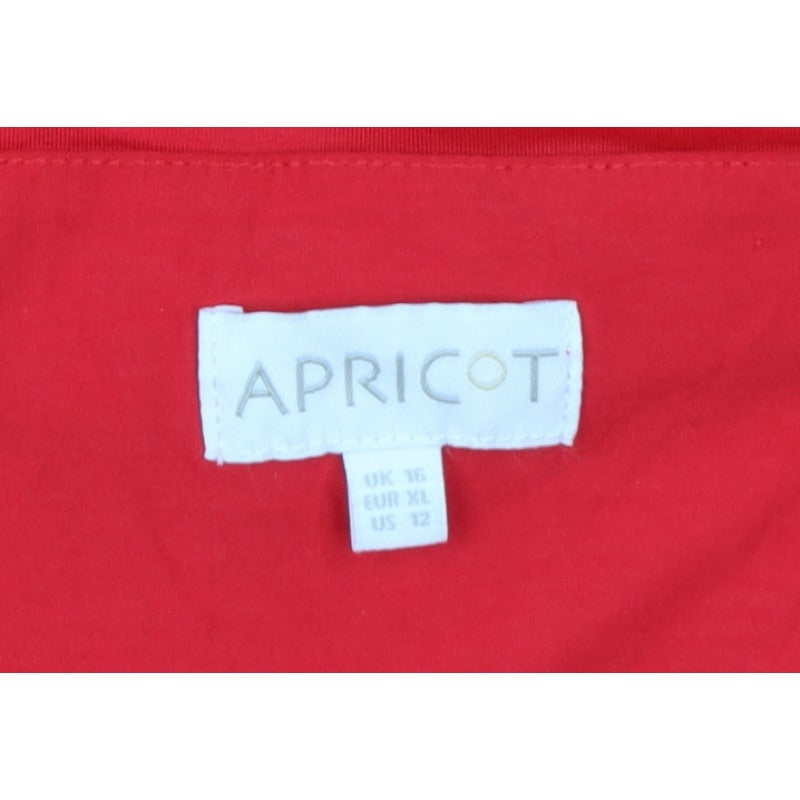 Apricot Women Red Off Shoulder Long Sleeve Jersey Top UK 16