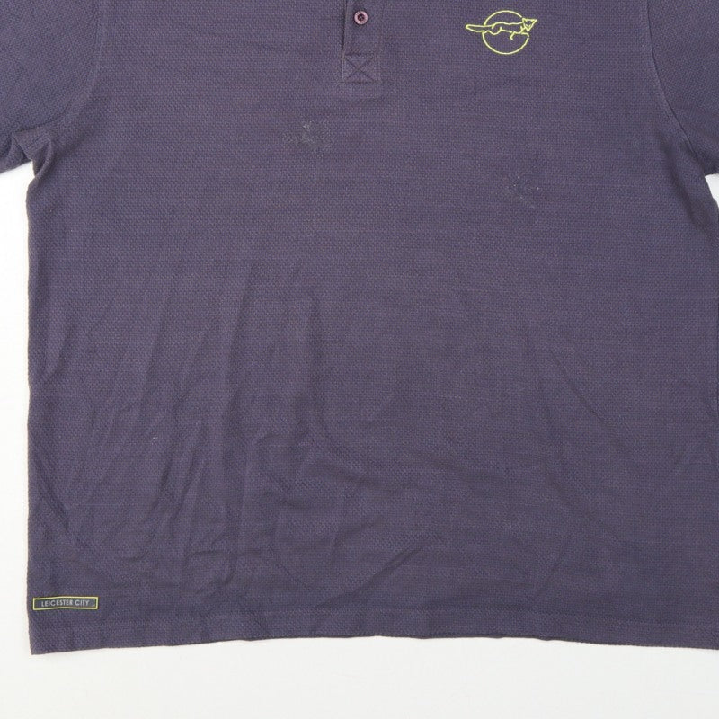 Additional view of Leicester City Men’s Grey XL Football Polo Shirt Embroidered Logo