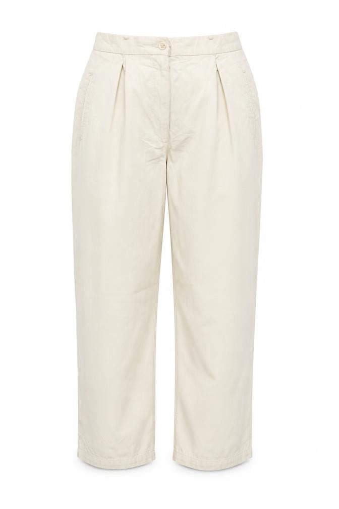 Liz Claiborne Women Beige Size 14 High Rise Cotton Trousers