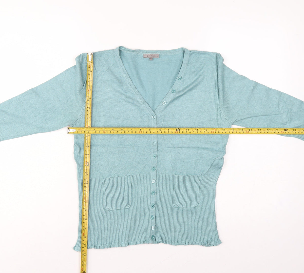 John Lewis Women’s Blue Size 12 V-Neck Button Pocket Cardigan