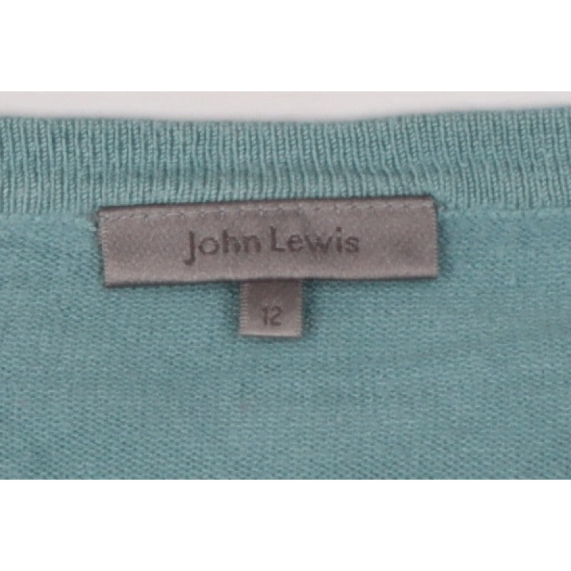 John Lewis Women’s Blue Size 12 V-Neck Button Pocket Cardigan