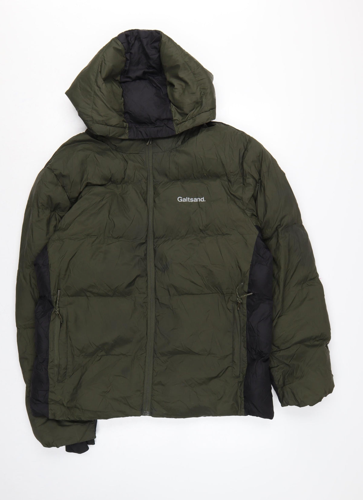 Galtsand Men’s Green Black M Hooded Puffer Jacket Insulated
