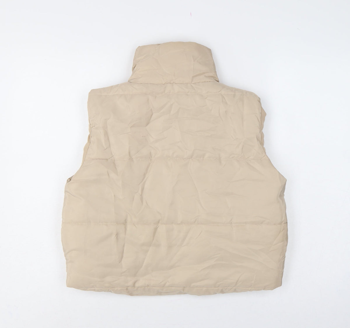 I Saw It First Women Beige UK 12 Puffer Quilted Zip Gilet Waistcoat