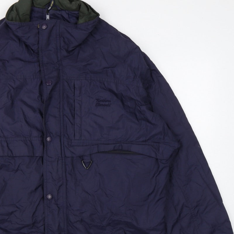Northern Elements Men’s Blue L Hooded Insulated Nylon Parka Jacket