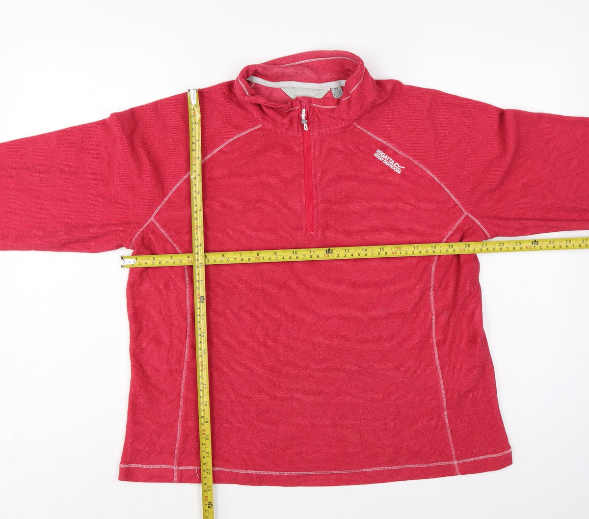 Regatta Women Pink UK 16 1/4 Zip Logo Fleece Sweatshirt