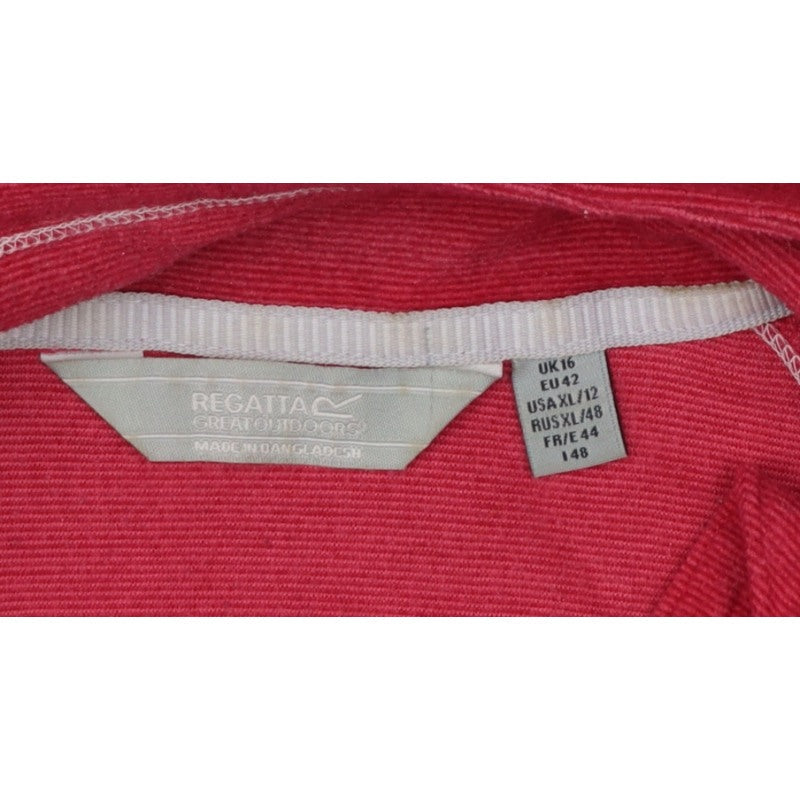 Regatta Women Pink UK 16 1/4 Zip Logo Fleece Sweatshirt