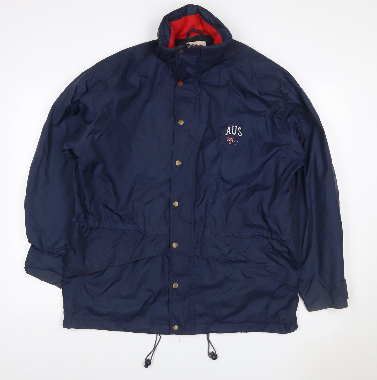 Pinter Mens Blue M Basic Jacket Australia Embroidered Zip Coat