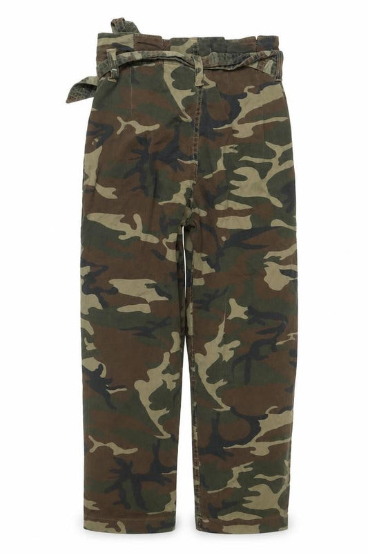 Topshop Women’s Camo Cargo Trousers UK 8 Cotton Low Rise