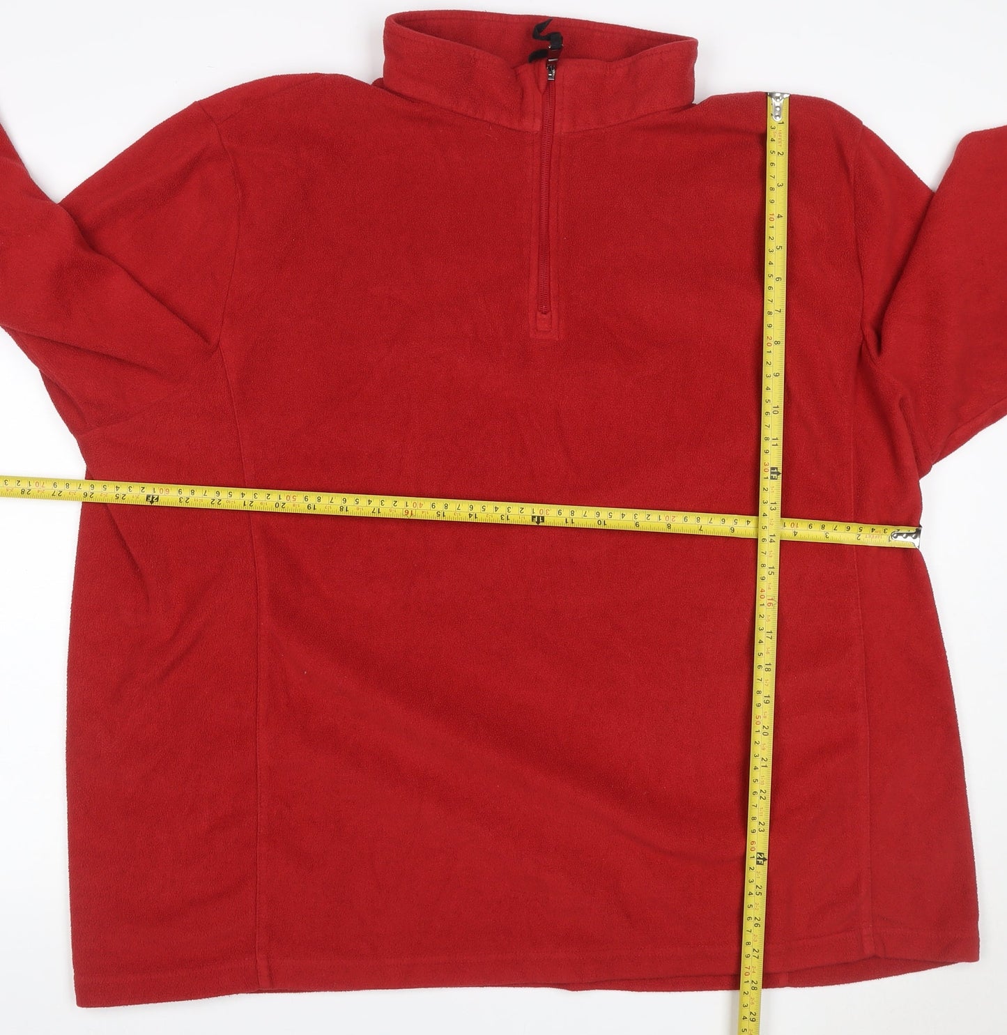 TOG24 Women’s Red 4XL Fleece 1/4 Zip High Neck Sweatshirt