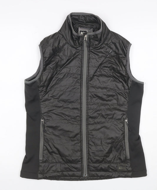 REI Unisex Adults Black M Quilted Puffer Waistcoat Gilet