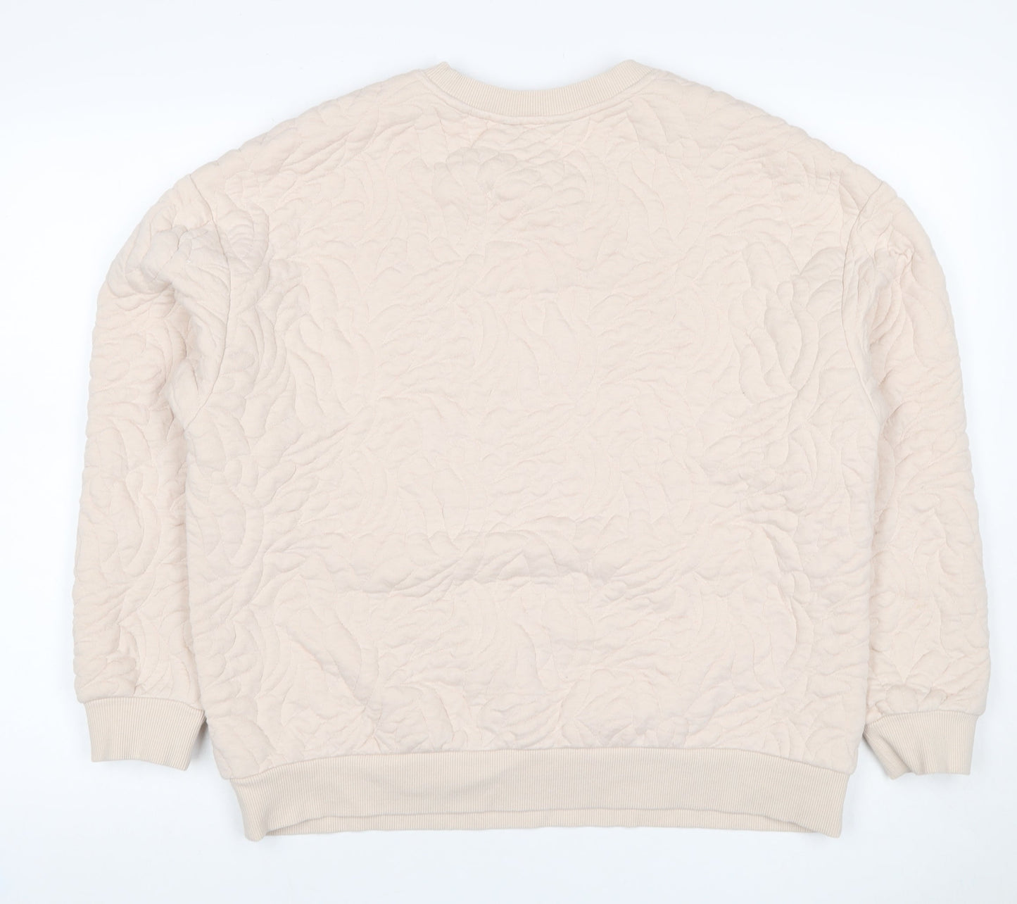 Marks and Spencer Women’s Ivory Quilted Floral Sweatshirt UK 14