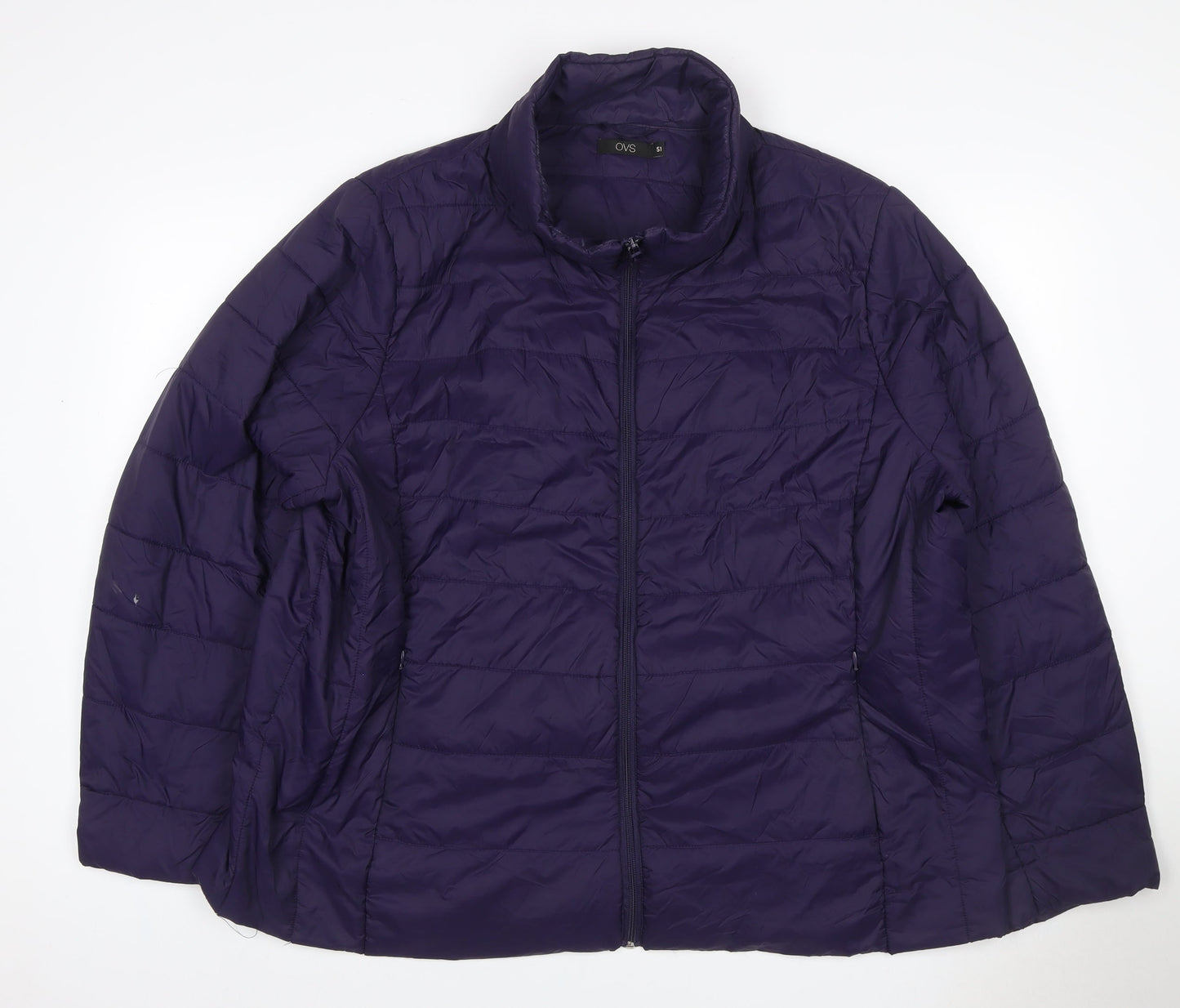 OVS Women’s Purple 4XL Quilted Puffer Jacket Full Zip