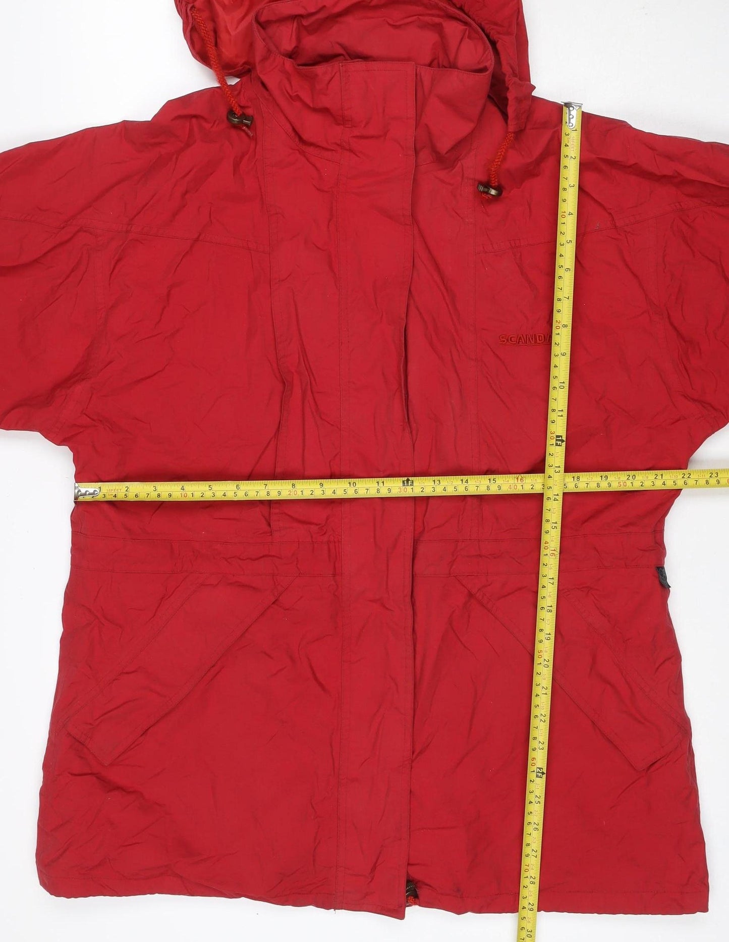 Scanda Women’s Red Size 14 Anorak Hooded Zip Jacket
