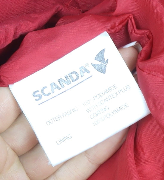 Scanda Women’s Red Size 14 Anorak Hooded Zip Jacket
