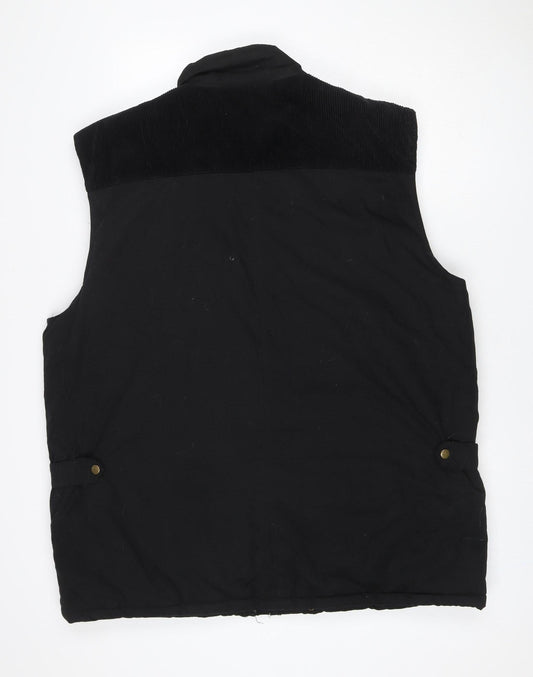 Reigo Men’s Black 2XL Bomber Bodywarmer Zip Pockets
